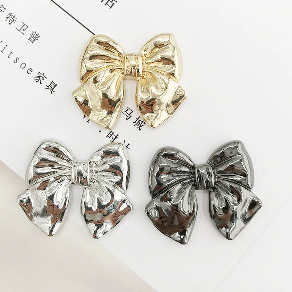 Alloy Bow Mobile Phone Shell And Garment Accessories Electroplated