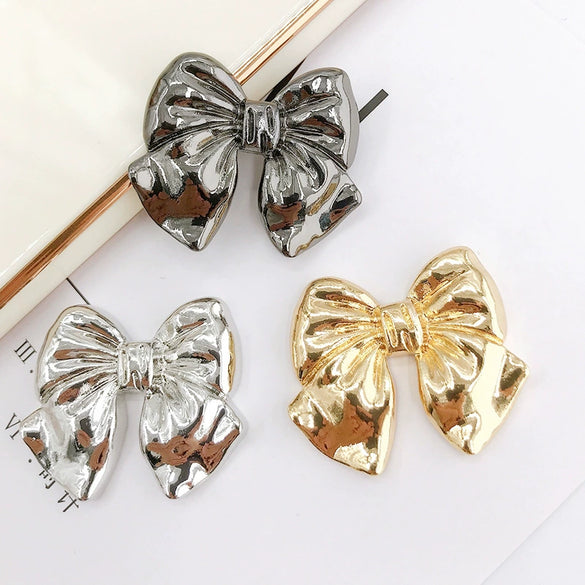 Alloy Bow Mobile Phone Shell And Garment Accessories Electroplated