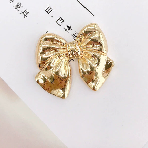 Alloy Bow Mobile Phone Shell And Garment Accessories Electroplated