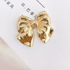 Alloy Bow Mobile Phone Shell And Garment Accessories Electroplated