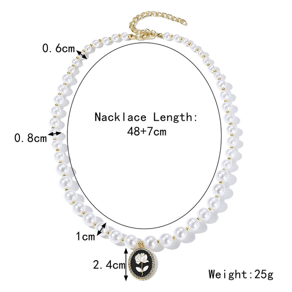 Alloy Bow Necklace With Geometric And Flower Patterns Electroplated