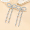 Alloy Bow Pattern Women's Earrings With Diamond Design