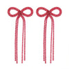 Alloy Bow Pattern Women's Earrings With Diamond Design