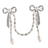 Alloy Bow Pearl Chain Brooch Electroplating Women's Style
