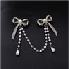 Alloy Bow Pearl Chain Brooch Electroplating Women's Style