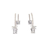 Alloy Bow Pearl Earrings