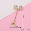 Alloy Bow Tie Pattern Mobile Phone Case Tassel Pendant Jewelry Accessories Electroplating