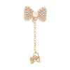 Alloy Bow Tie Pattern Mobile Phone Case Tassel Pendant Jewelry Accessories Electroplating
