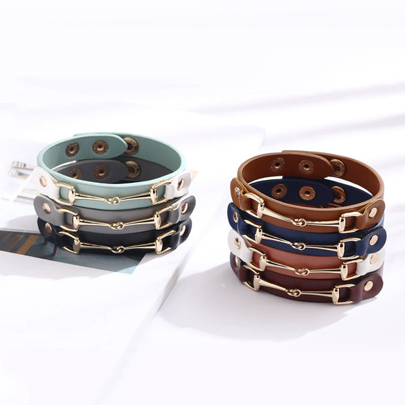 Alloy Bracelet Fashion Simple Adjustable Horseshoe Buckle Geometric Electroplated Unisex Women's