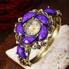 Alloy Bracelet Quartz Watch For Women Fashion Round Dial Moon Curved Edge Diamondencrusted