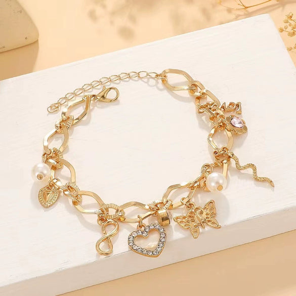 Alloy Bracelet With Geometric Animal Zodiac Pattern Electroplated For Women
