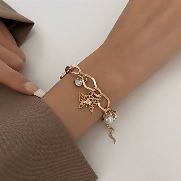 Alloy Bracelet With Geometric Animal Zodiac Pattern Electroplated For Women