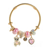 Alloy Bracelet With Love Bear Pendant And Rhinestones