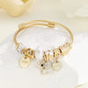 Alloy Bracelet Women's Trendy Fashion Rhinestone Love Pendant Beaded With Diamond Design