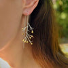 Alloy Branch Women's Earrings Electroplated