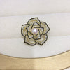 Alloy Brooch Inlaid With Natural Freshwater Pearls Insect Pattern Camellia Rabbit Christmas Tree Style For Women