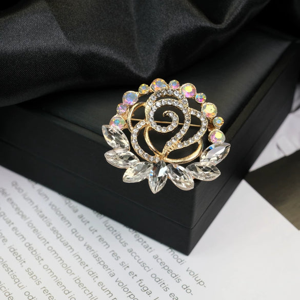 Alloy Brooch Luxury Retro Style With Flower And Star Pattern Electroplated
