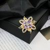 Alloy Brooch Luxury Retro Style With Flower And Star Pattern Electroplated