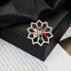 Alloy Brooch Luxury Retro Style With Flower And Star Pattern Electroplated