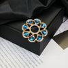 Alloy Brooch Luxury Retro Style With Flower And Star Pattern Electroplated