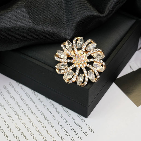 Alloy Brooch Luxury Retro Style With Flower And Star Pattern Electroplated