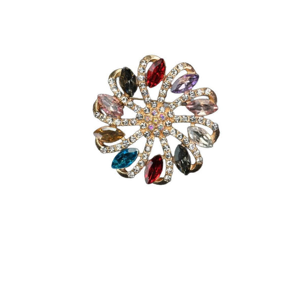 Alloy Brooch Luxury Retro Style With Flower And Star Pattern Electroplated