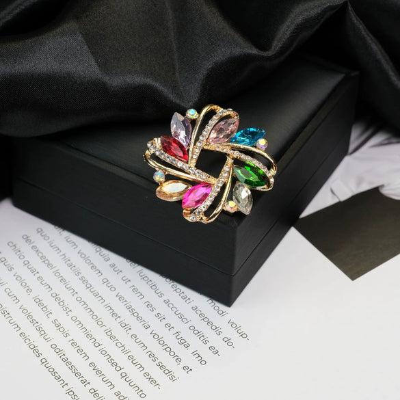 Alloy Brooch Luxury Retro Style With Flower And Star Pattern Electroplated