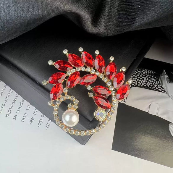 Alloy Brooch Luxury Retro Style With Flower And Star Pattern Electroplated