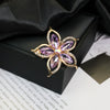 Alloy Brooch Luxury Retro Style With Flower And Star Pattern Electroplated