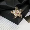 Alloy Brooch Luxury Retro Style With Flower And Star Pattern Electroplated