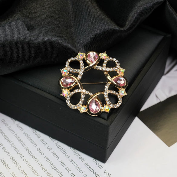 Alloy Brooch Luxury Retro Style With Flower And Star Pattern Electroplated