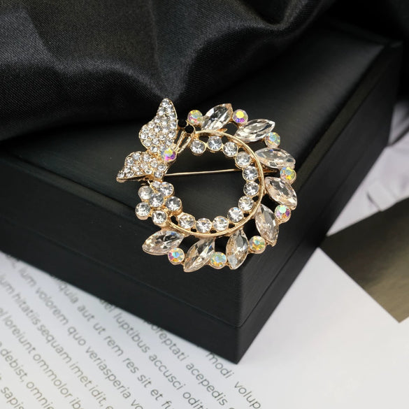 Alloy Brooch Luxury Retro Style With Flower And Star Pattern Electroplated