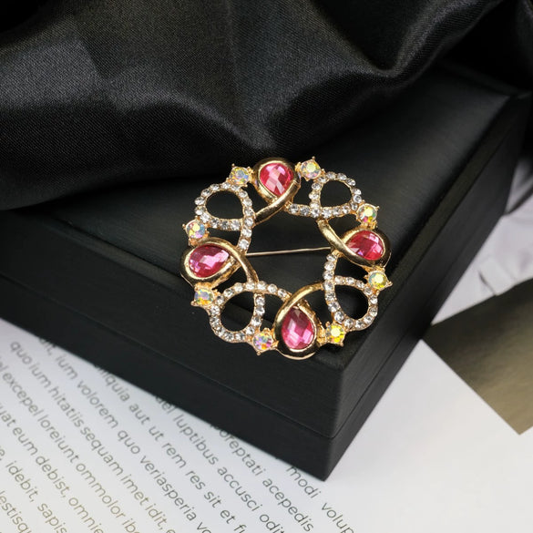 Alloy Brooch Luxury Retro Style With Flower And Star Pattern Electroplated