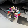 Alloy Brooch Luxury Retro Style With Flower And Star Pattern Electroplated