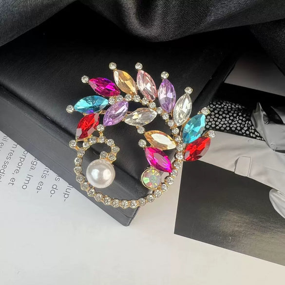 Alloy Brooch Luxury Retro Style With Flower And Star Pattern Electroplated