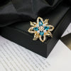 Alloy Brooch Luxury Retro Style With Flower And Star Pattern Electroplated