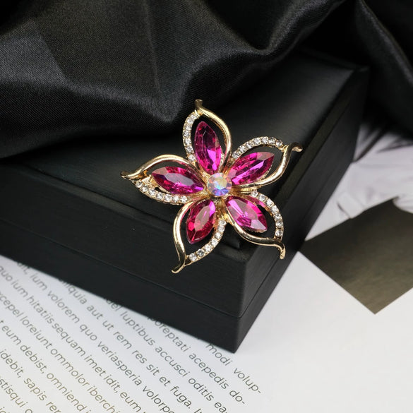 Alloy Brooch Luxury Retro Style With Flower And Star Pattern Electroplated