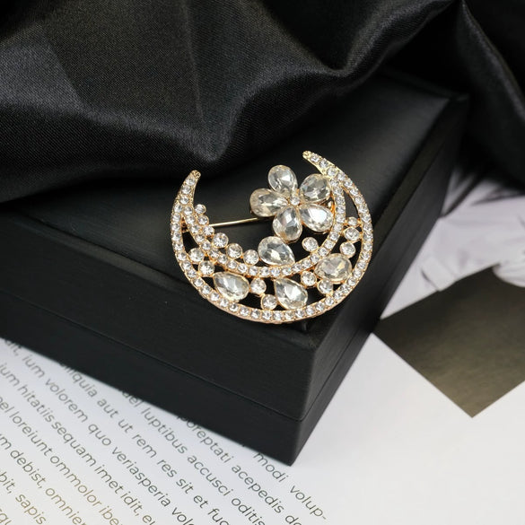 Alloy Brooch Luxury Retro Style With Flower And Star Pattern Electroplated