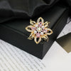 Alloy Brooch Luxury Retro Style With Flower And Star Pattern Electroplated
