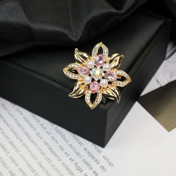 Alloy Brooch Luxury Retro Style With Flower And Star Pattern Electroplated