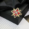 Alloy Brooch Luxury Retro Style With Flower And Star Pattern Electroplated