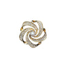 Alloy Brooch With Imitation Pearls And Flower Pattern Electroplated For Women