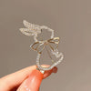 Alloy Bunny Brooch With Flower Pattern Electroplated For Women's Suit Accessories