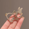 Alloy Bunny Brooch With Flower Pattern Electroplated For Women's Suit Accessories