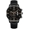 Alloy Business Casual Men's Round Dial Quartz Belt Watch With Scale Display And Horseshoe Buckle