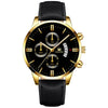 Alloy Business Casual Men's Round Dial Quartz Belt Watch With Scale Display And Horseshoe Buckle