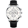 Alloy Business Casual Men's Round Dial Quartz Belt Watch With Scale Display And Horseshoe Buckle