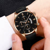 Alloy Business Casual Men's Round Dial Quartz Belt Watch With Scale Display And Horseshoe Buckle