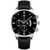 Alloy Business Casual Men's Round Dial Quartz Belt Watch With Scale Display And Horseshoe Buckle