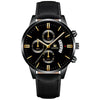 Alloy Business Casual Men's Round Dial Quartz Belt Watch With Scale Display And Horseshoe Buckle
